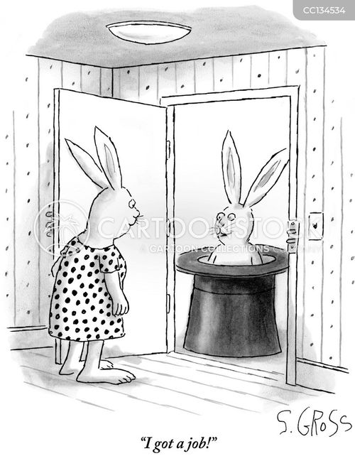 Rabbit In A Hat Cartoons And Comics - Funny Pictures From CartoonStock