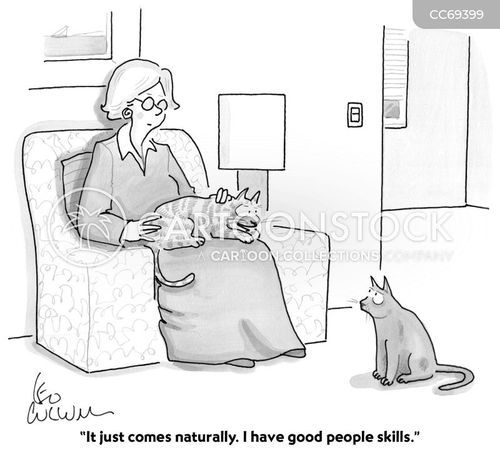 speech cartoon with animal and the caption "It just comes naturally. I have good people skills." by Leo Cullum