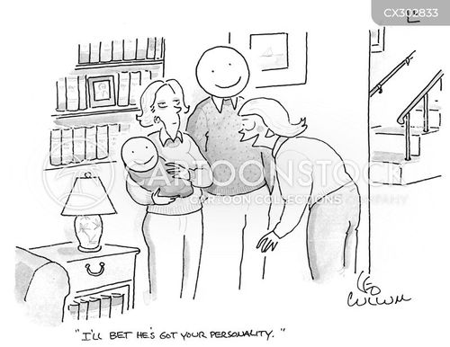 baby cartoon with babies and the caption "I'll bet he's got your personality." by Leo Cullum
