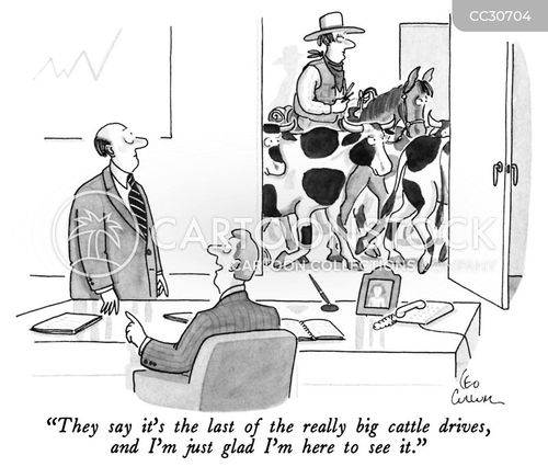 Cattle Drive Cartoons and Comics - funny pictures from CartoonStock