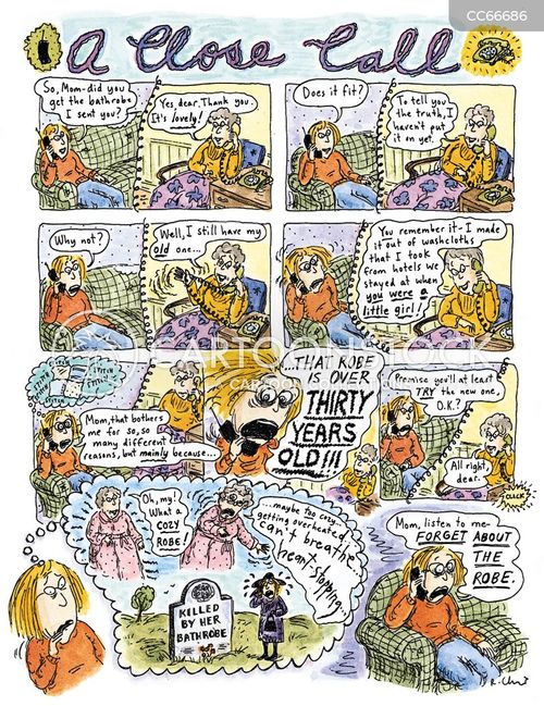 call cartoon with calls and the caption A Close Call by Roz Chast