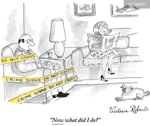Crime Scene Cartoons and Comics - funny pictures from CartoonStock