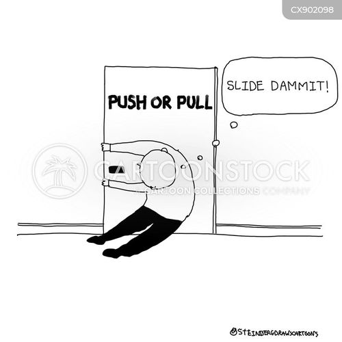 Sliding Door Cartoon