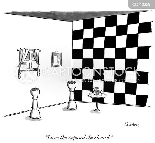 critical thinking cartoon with exposed brickwork and the caption "Love the exposed chessboard." by Steinberg, Avi