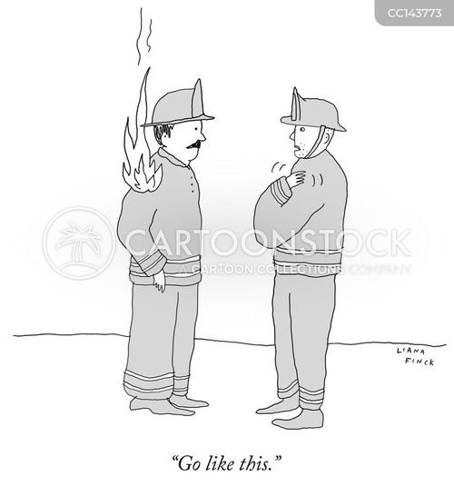 funny fireman cartoon