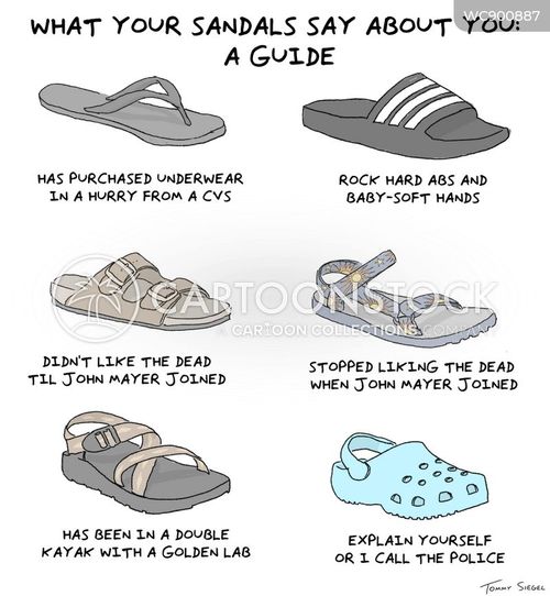 Thong Sandals Cartoons and Comics - funny pictures from CartoonStock