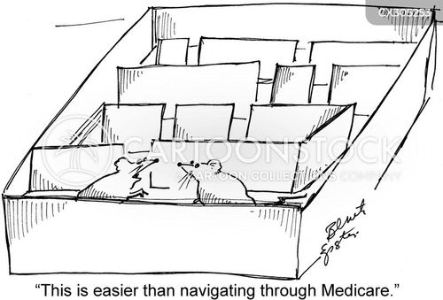 paperwork cartoon with medicare and the caption "This is easier than navigating through medicare." by Benita Epstein