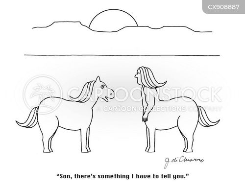tell the truth cartoon with horse and the caption "Son, there's something I have to tell you." by Joe di Chiarro