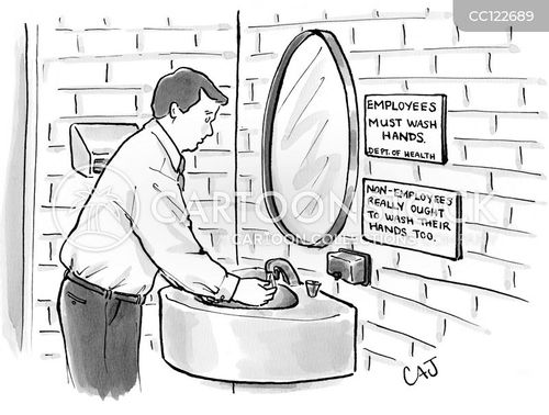 Staff Bathroom Cartoons and Comics - funny pictures from CartoonStock