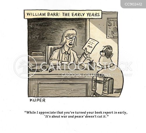 academic writing cartoon with war and peace and the caption "While I appreciate that you've turned your book report in early, 'It's about war and peace' doesn't cut it." by Peter Kuper