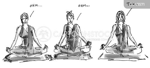 Funny Yoga People Poster In Vector. Yoga Poses Illustration