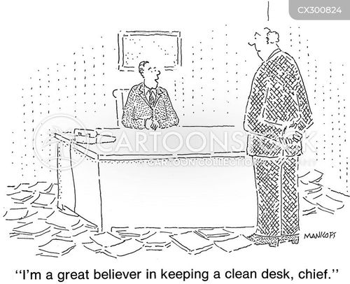 Tidy Desk Cartoons And Comics Funny Pictures From Cartoonstock