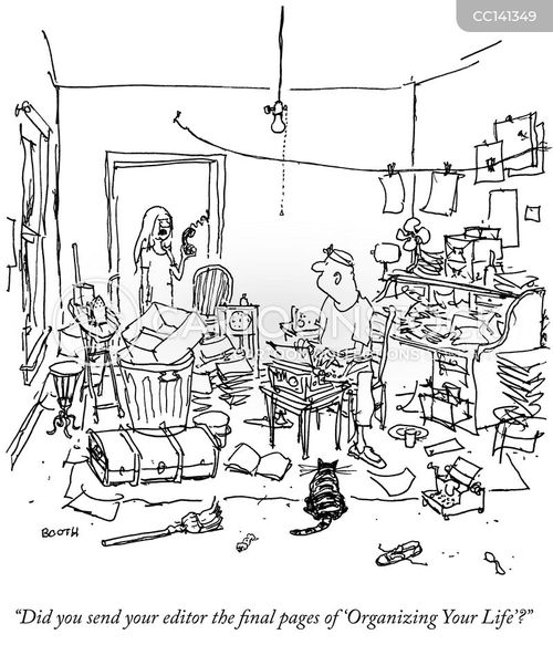 organized room cartoon