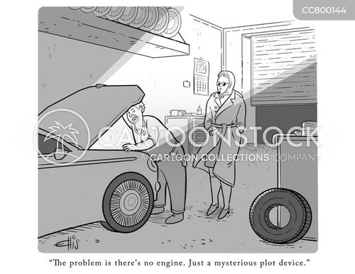 cartoon of mechanic fixing car