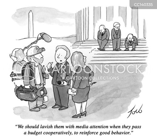 Press Attention Cartoons and Comics - funny pictures from CartoonStock