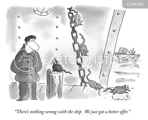 Rats Leaving A Sinking Ship Cartoons and Comics - funny pictures from  CartoonStock