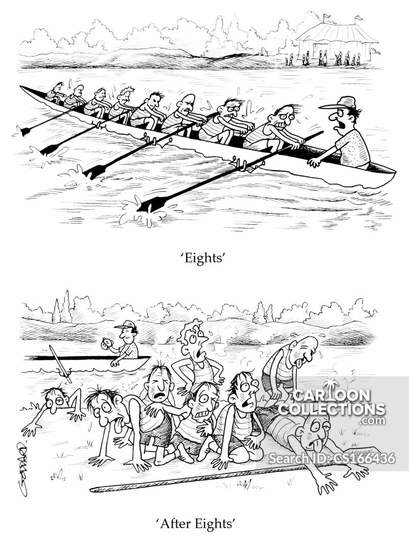 Rowing Competition Cartoons