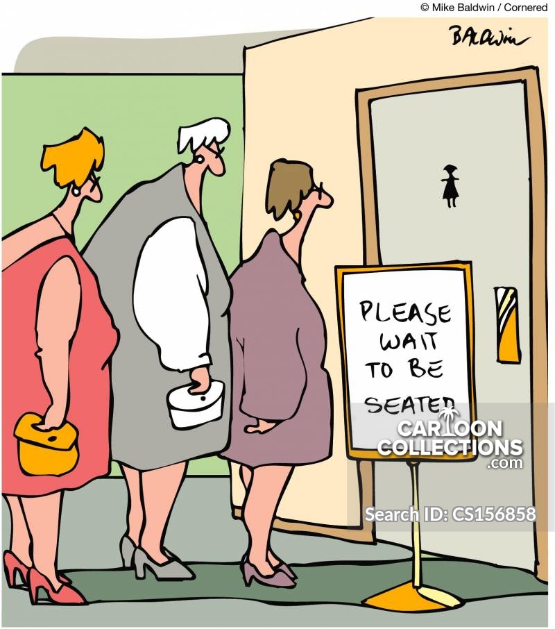 Toilet Queue Cartoons