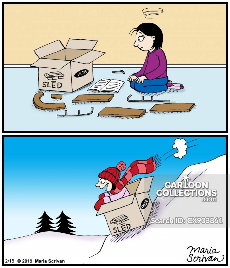 Sledding Cartoons and Comics funny pictures from CartoonStock