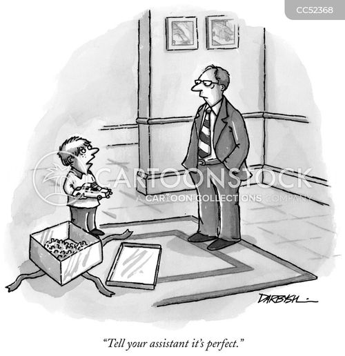 son cartoon with sons and the caption "Tell your assistant it's perfect." by C. Covert Darbyshire