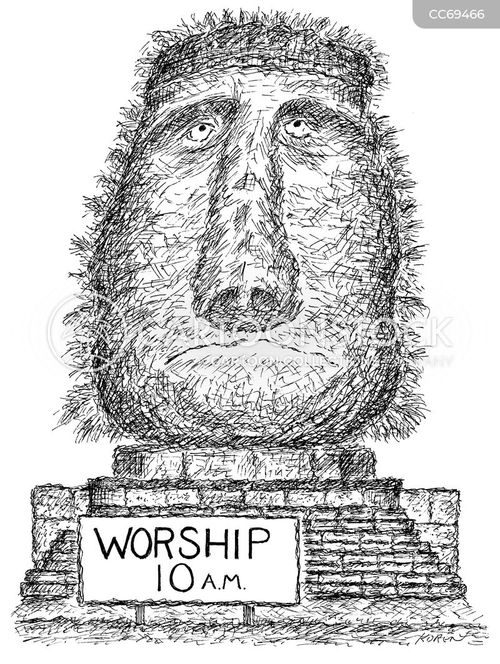 Easter Island Statues Cartoons