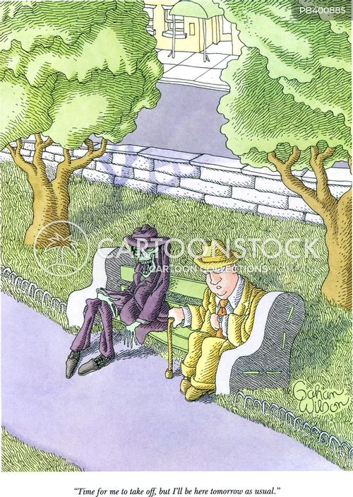 Park Bench Cartoons and Comics - funny pictures from CartoonStock