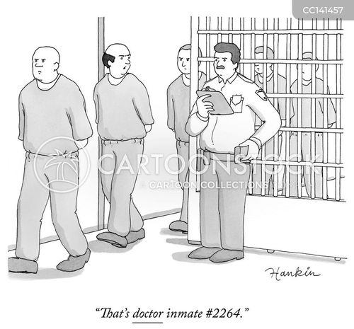 doctorate cartoon with title and the caption "That's doctor inmate #2264." by Charlie Hankin