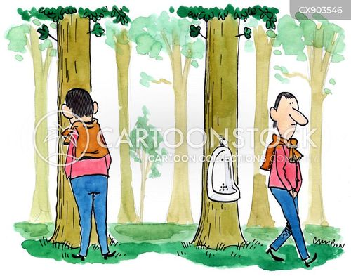 Peeing-outdoors