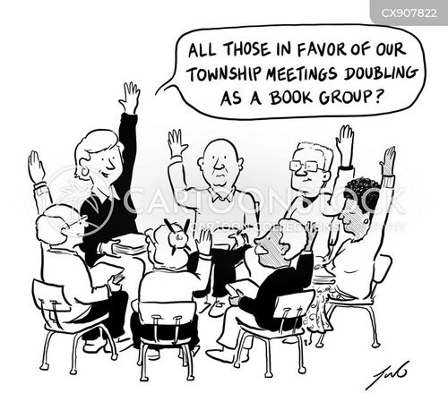 community meeting cartoon