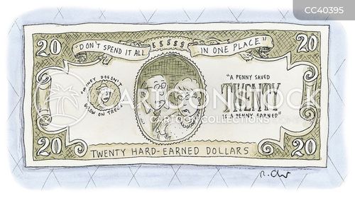 cartoon 5 dollar bill