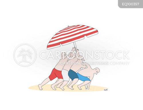 beach cartoon with teamwork and the caption Teamwork by Seth Fleishman