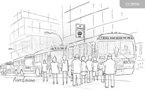 Waiting For A Bus Cartoons and Comics - funny pictures from CartoonStock