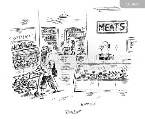 Meat Counter Cartoons and Comics - funny pictures from CartoonStock