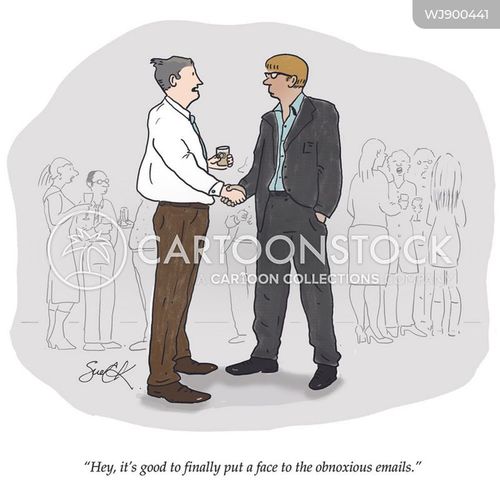first impressions business cartoon